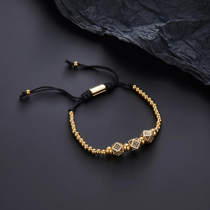 GOLDEN BEADS BRACELET FOR MEN AND WOMEN