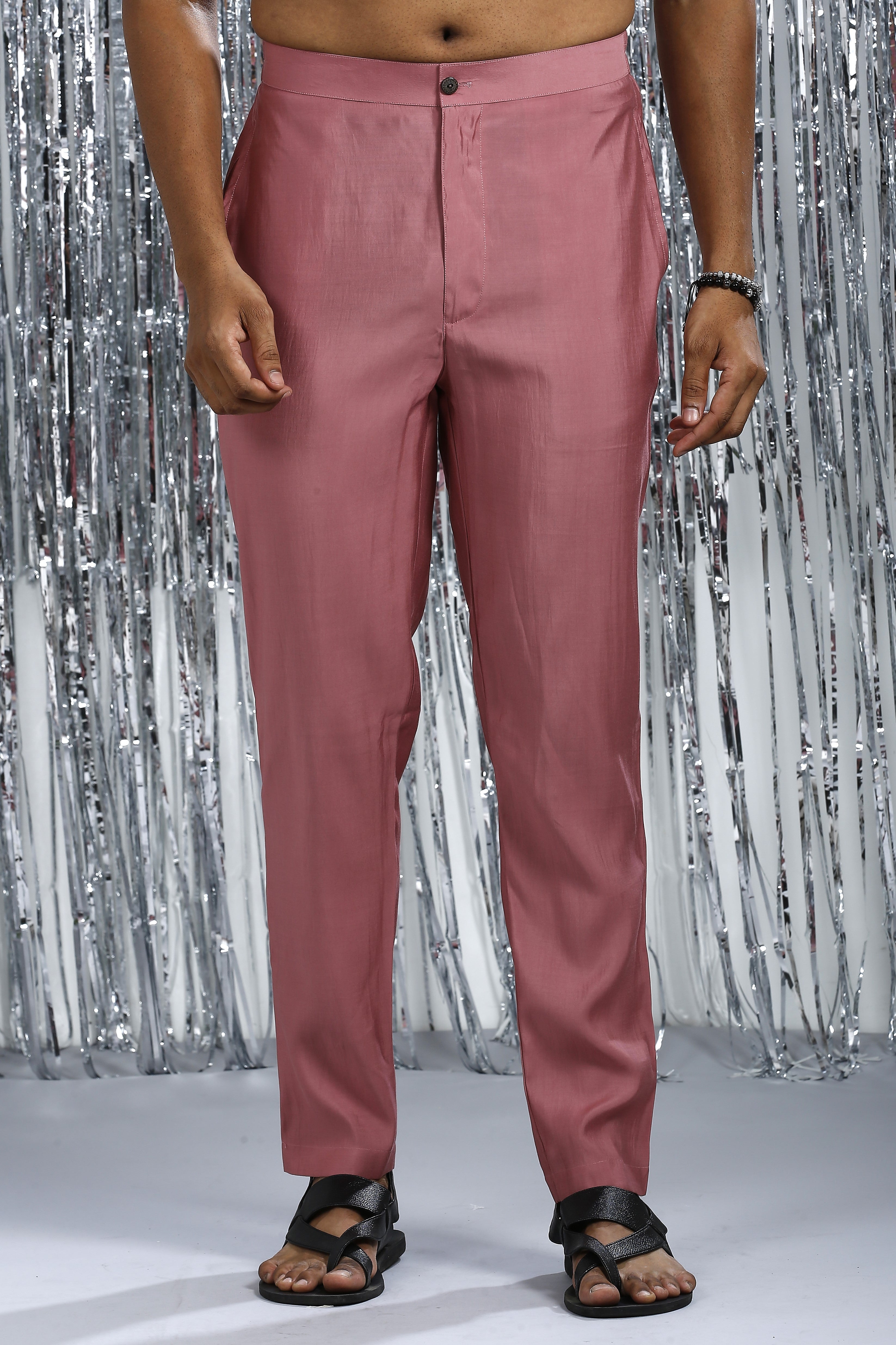 CHATEAU ROSE KURTA PYJAMA SET WITH INTRICATE EMBROIDERY WORK