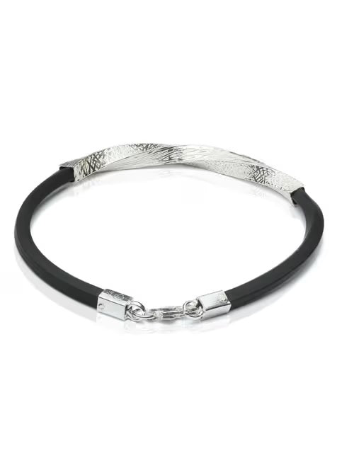 925 STERLING SILVER TWISTED DESIGN LOBSTER CLASP BRACELET FOR MEN
