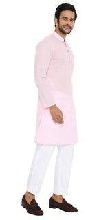 LIGHT PINK KURTA WITH BOX LEAF EMBRIODERY DESIGN