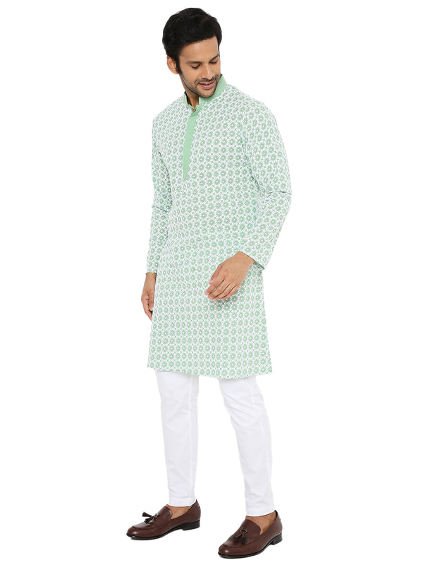 Summer collection Pure Cotton Embroidered Kurta for men 