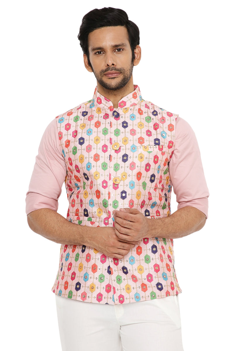 DUSTY ROSE BANDI WITH ZARI AND SEQUIN EMBELLISHMENT