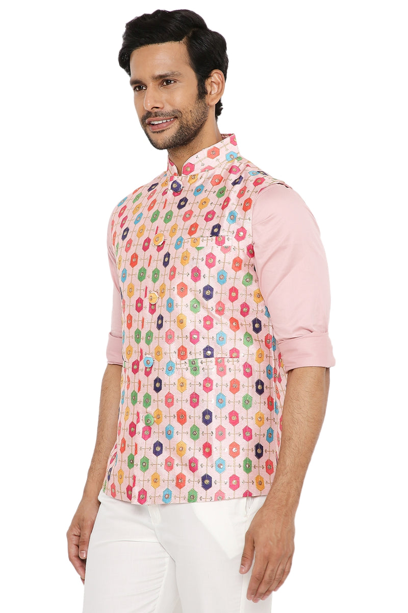 DUSTY ROSE BANDI WITH ZARI AND SEQUIN EMBELLISHMENT