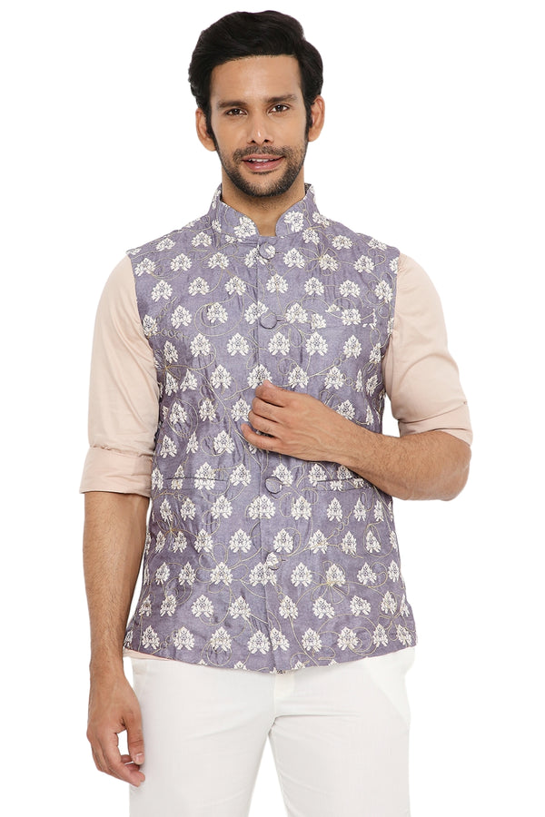 SILK BANDI WITH GOLD ZARI EMBROIDERY