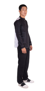 BLACK ABSTRACT EMBRIODERED FULL SLEEVES 3 POCKET SHACKET