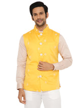 DUSHERI YELLOW BANDI WITH INTRICATE PETAL EMBRIODERY