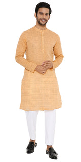 Front View of Be Desi Men's Khadi Cotton Kurta