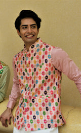 DUSTY ROSE BANDI WITH ZARI AND SEQUIN EMBELLISHMENT