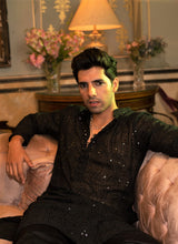 Be Desi Men's Chikan Embroidery kurta with sequins work